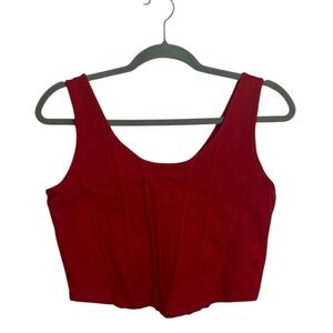 NWT Sugar Rain Red Corset Style Tank